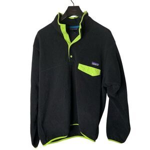 Patagonia Synchilla fleece pullover sweatshirt black brat men's size large 25580